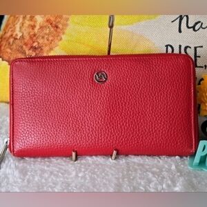 Valentina LUX Bold Red Leather Wallet💕NWOT